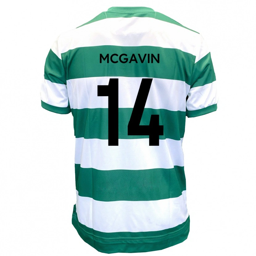 Danxen Hombre Camiseta Brett Mcgavin #14 Verde Blanco 1ª Equipación 2025/26 La Camisa México