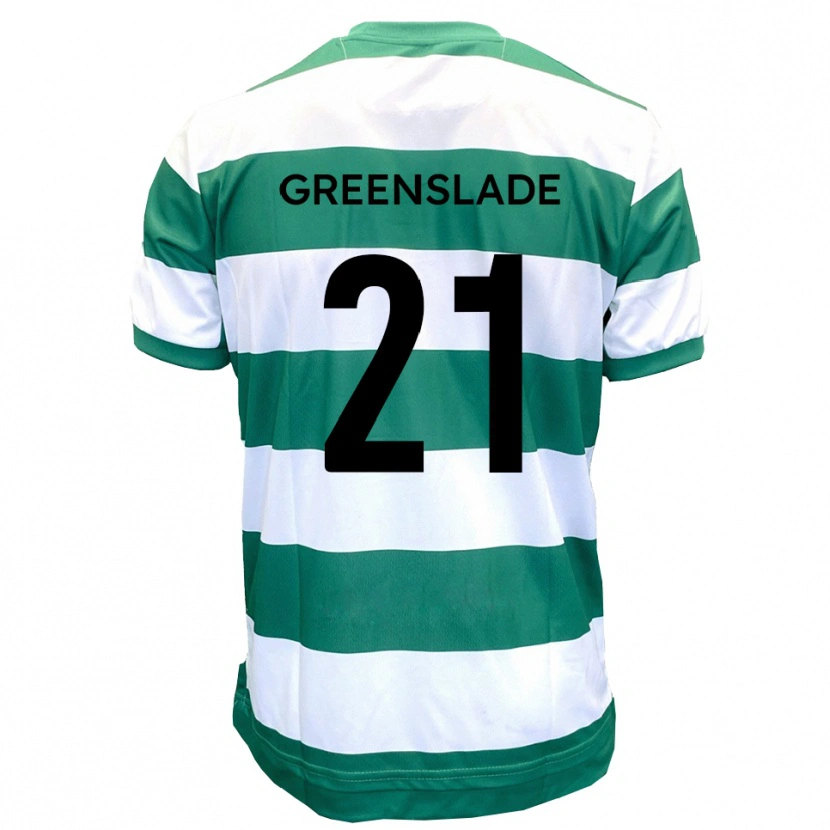 Danxen Hombre Camiseta Harvey Greenslade #21 Verde Blanco 1ª Equipación 2025/26 La Camisa México