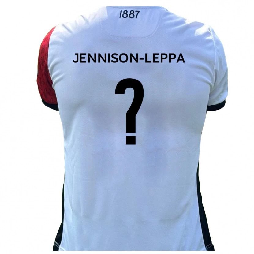 Danxen Hombre Camiseta Joel Jennison-Leppa #0 Rojo Blanco 1ª Equipación 2025/26 La Camisa México