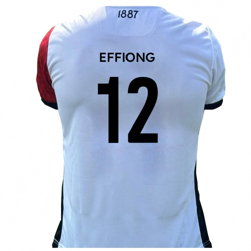 Danxen Hombre Camiseta Inih Effiong #12 Rojo Blanco 1ª Equipación 2025/26 La Camisa México