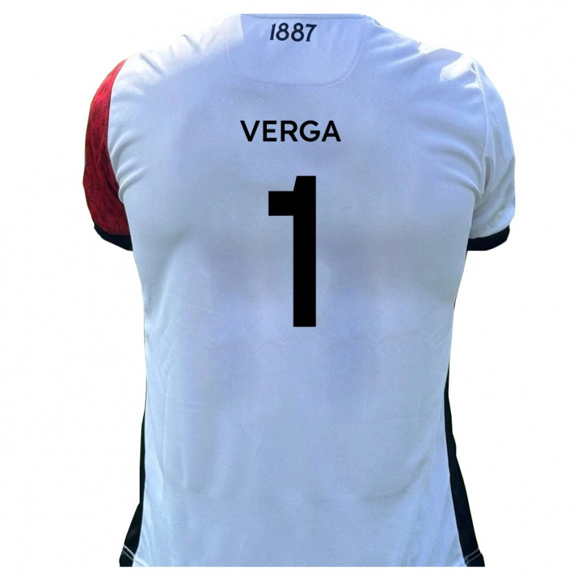 Danxen Hombre Camiseta Mikey Verga #1 Rojo Blanco 1ª Equipación 2025/26 La Camisa México