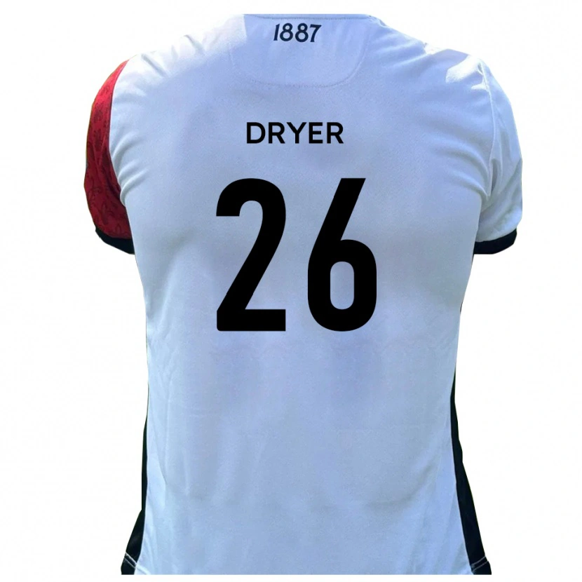 Danxen Hombre Camiseta Tom Dryer #26 Rojo Blanco 1ª Equipación 2025/26 La Camisa México