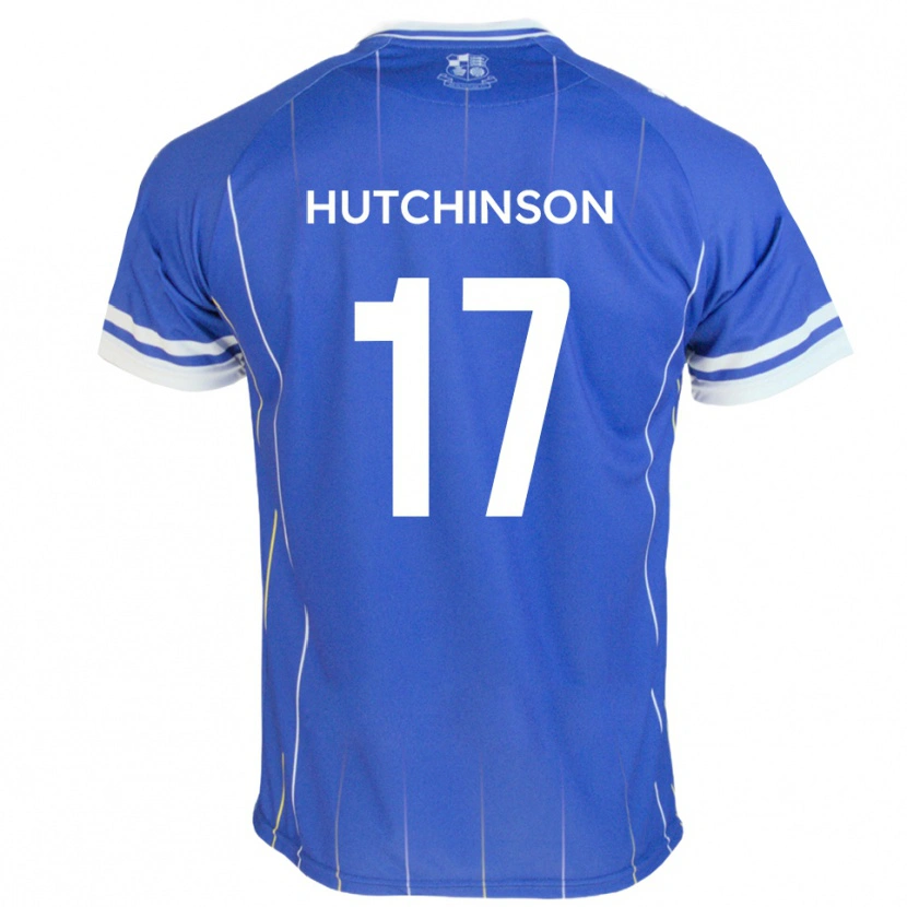 Danxen Hombre Camiseta Dom Hutchinson #17 Azul Real 1ª Equipación 2025/26 La Camisa México