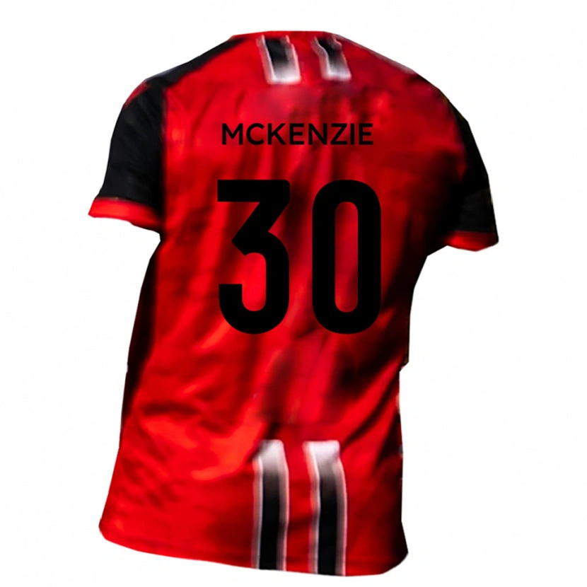 Danxen Hombre Camiseta Zach Mckenzie #30 Rojo Negro 1ª Equipación 2025/26 La Camisa México