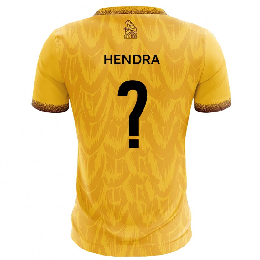 Danxen Hombre Camiseta Amber Hendra #0 Amarillo Marrón 1ª Equipación 2025/26 La Camisa México