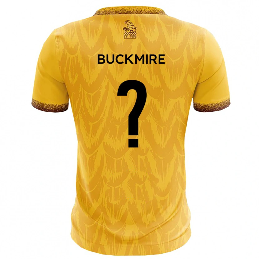 Danxen Hombre Camiseta Justine Buckmire #0 Amarillo Marrón 1ª Equipación 2025/26 La Camisa México