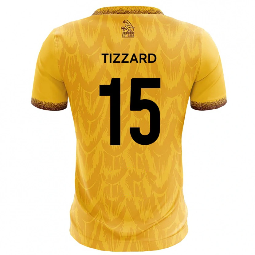 Danxen Hombre Camiseta Will Tizzard #15 Amarillo Marrón 1ª Equipación 2025/26 La Camisa México