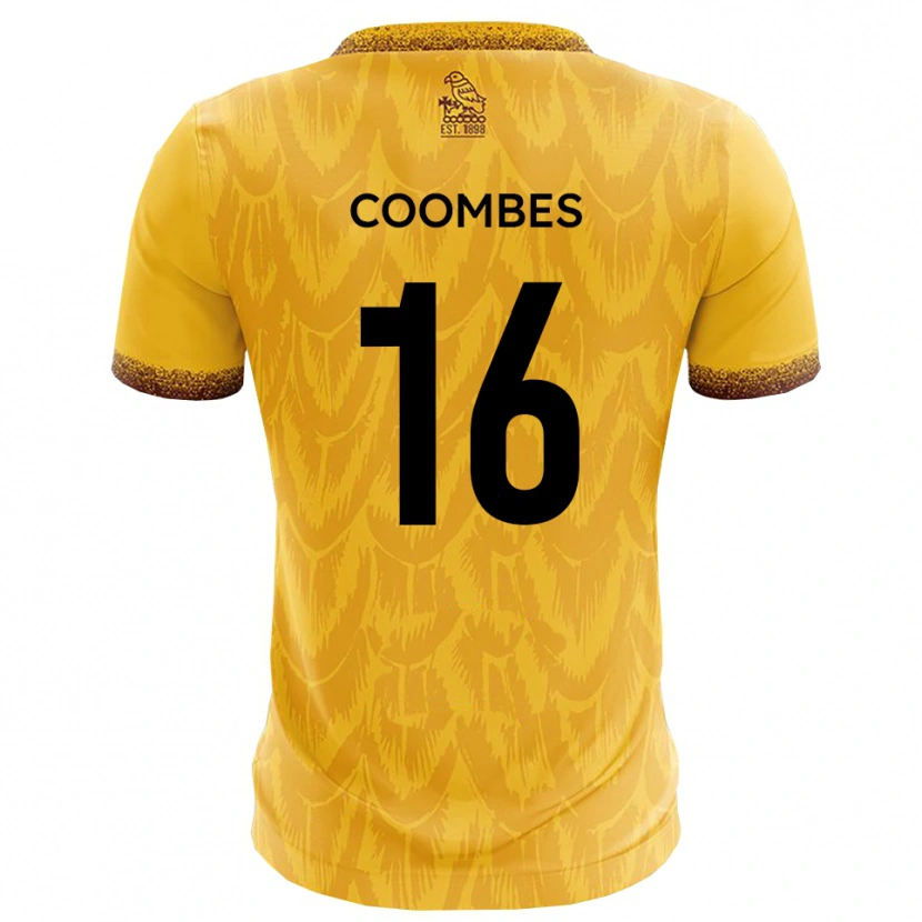 Danxen Hombre Camiseta Jay Coombes #16 Amarillo Marrón 1ª Equipación 2025/26 La Camisa México