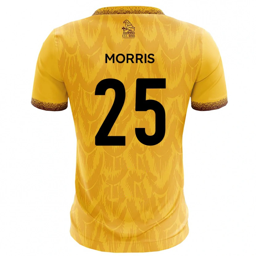 Danxen Hombre Camiseta Chad Morris #25 Amarillo Marrón 1ª Equipación 2025/26 La Camisa México
