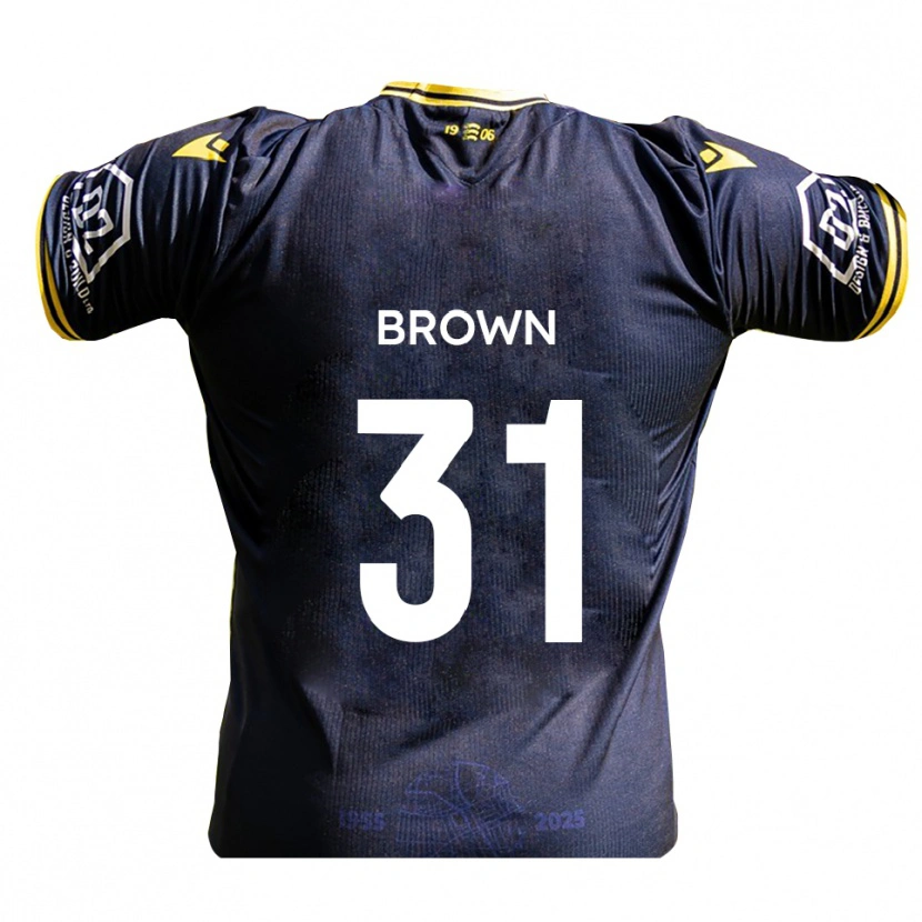 Danxen Hombre Camiseta Charlie Brown #31 Azul Marino Amarillo 1ª Equipación 2025/26 La Camisa México