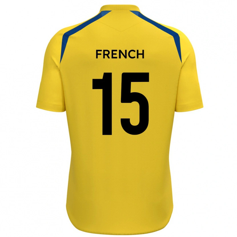 Danxen Hombre Camiseta Tyler French #15 Amarillo Azul 1ª Equipación 2025/26 La Camisa México