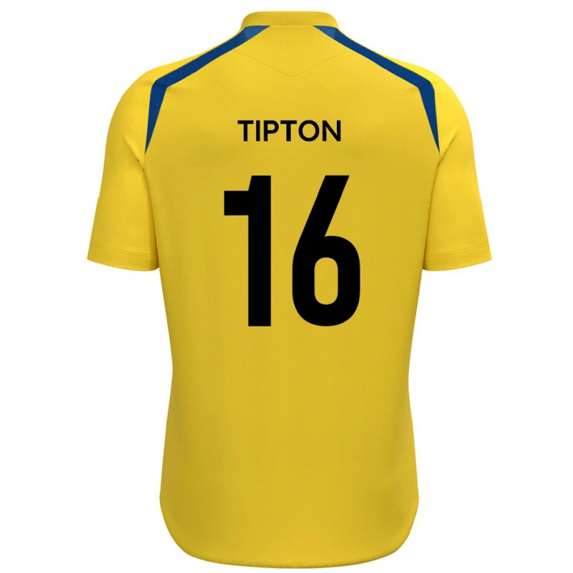 Danxen Hombre Camiseta Ollie Tipton #16 Amarillo Azul 1ª Equipación 2025/26 La Camisa México