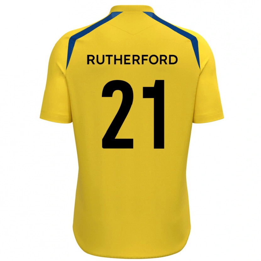 Danxen Hombre Camiseta Oscar Rutherford #21 Amarillo Azul 1ª Equipación 2025/26 La Camisa México