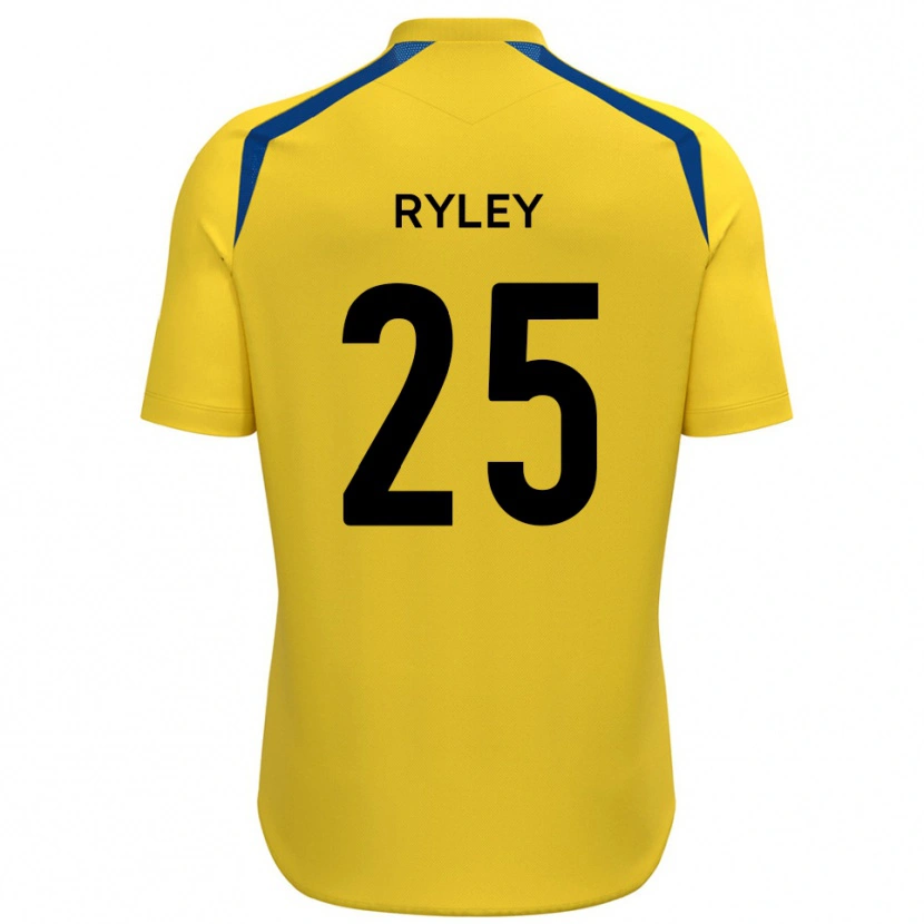 Danxen Hombre Camiseta Kian Ryley #25 Amarillo Azul 1ª Equipación 2025/26 La Camisa México