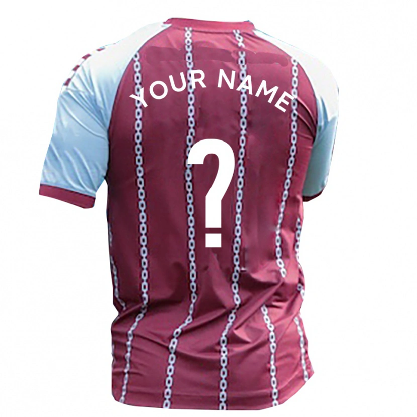 Danxen Hombre Camiseta Su Nombre #0 Azul Celeste Rojo Óxido 1ª Equipación 2025/26 La Camisa México