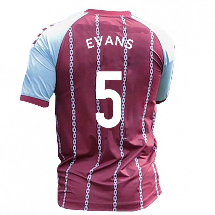 Danxen Hombre Camiseta Will Evans #5 Azul Celeste Rojo Óxido 1ª Equipación 2025/26 La Camisa México