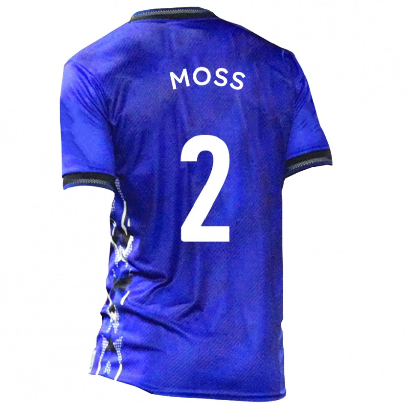 Danxen Hombre Camiseta Dan Moss #2 Azul Blanco 1ª Equipación 2025/26 La Camisa México
