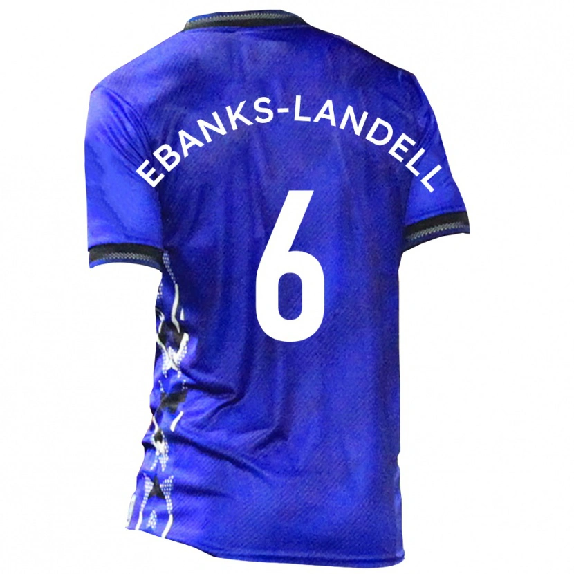 Danxen Hombre Camiseta Ethan Ebanks-Landell #6 Azul Blanco 1ª Equipación 2025/26 La Camisa México