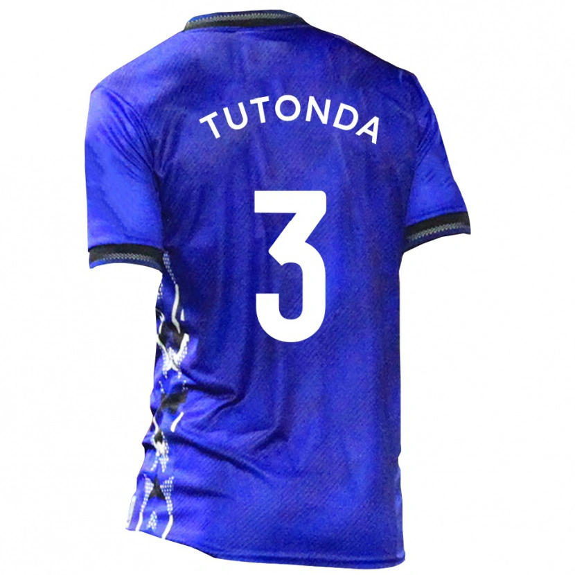 Danxen Hombre Camiseta David Tutonda #3 Azul Blanco 1ª Equipación 2025/26 La Camisa México