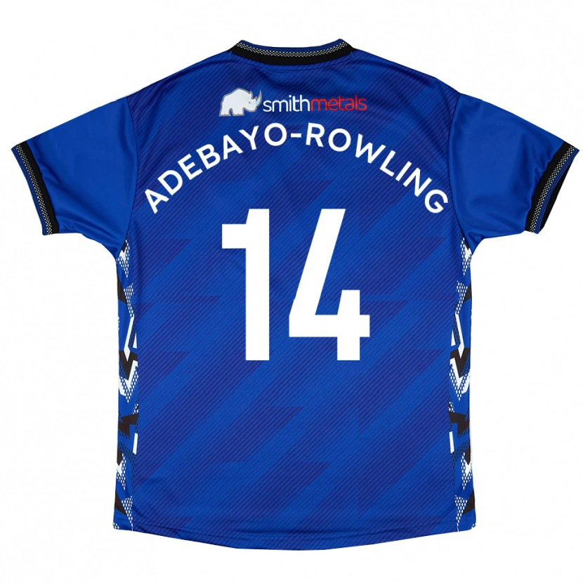 Danxen Hombre Camiseta Tobi Adebayo-Rowling #14 Azul Blanco 1ª Equipación 2025/26 La Camisa México