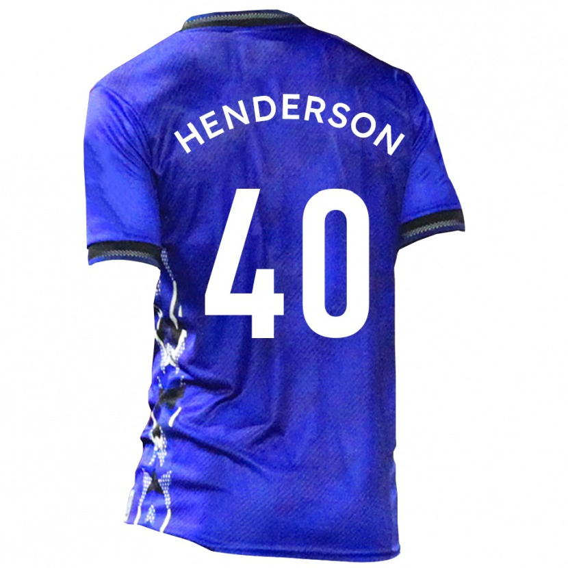 Danxen Hombre Camiseta Ian Henderson #40 Azul Blanco 1ª Equipación 2025/26 La Camisa México