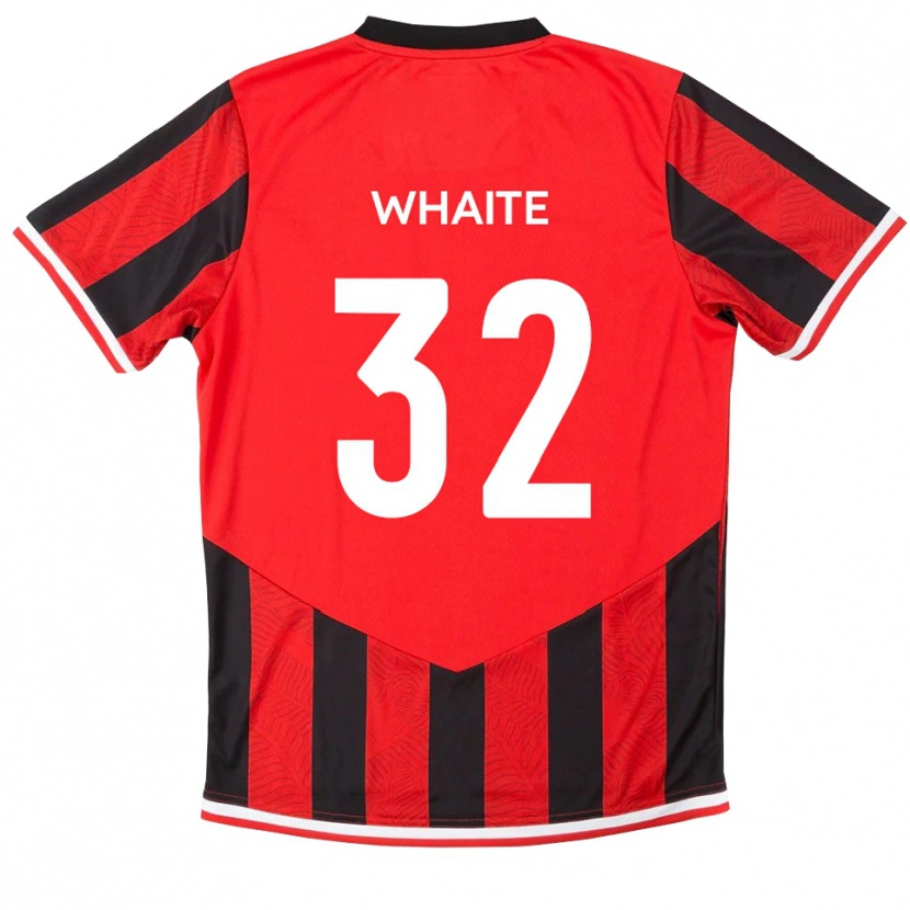 Danxen Hombre Camiseta Billy Whaite #32 Rojo Negro 1ª Equipación 2025/26 La Camisa México