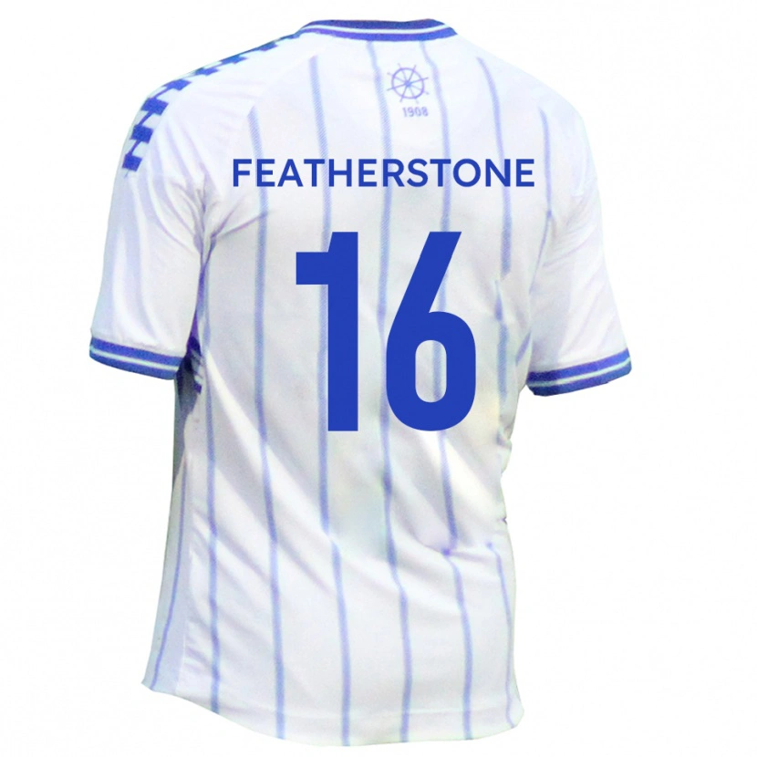 Danxen Hombre Camiseta Nicky Featherstone #16 Blanco Azul 1ª Equipación 2025/26 La Camisa México