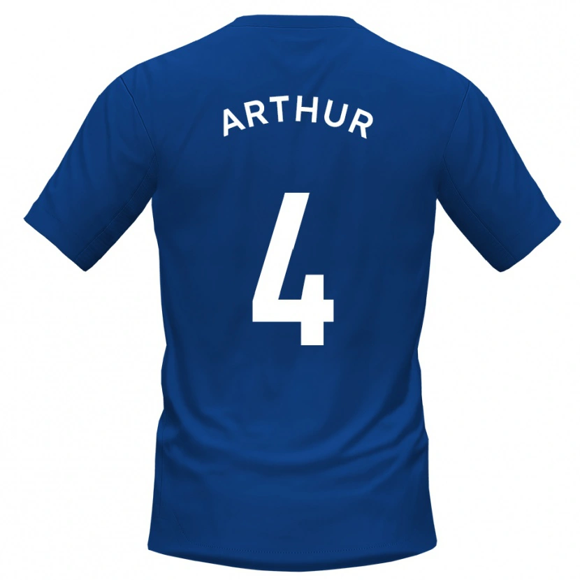 Danxen Hombre Camiseta Festus Arthur #4 Azul Blanco 1ª Equipación 2025/26 La Camisa México