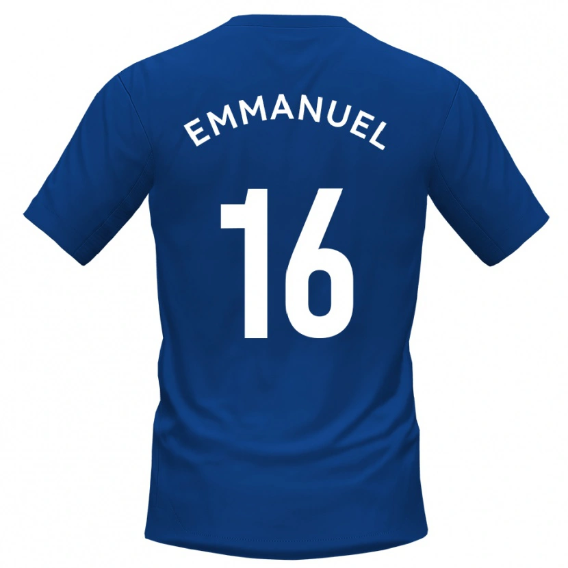 Danxen Hombre Camiseta Josh Emmanuel #16 Azul Blanco 1ª Equipación 2025/26 La Camisa México