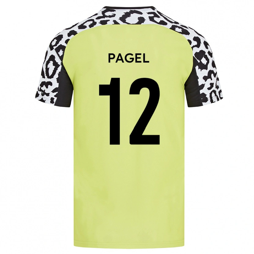Danxen Hombre Camiseta Fiachra Pagel #12 Amarillo Fluorescente 1ª Equipación 2025/26 La Camisa México