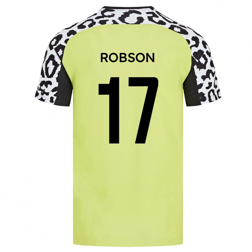 Danxen Hombre Camiseta Jamie Robson #17 Amarillo Fluorescente 1ª Equipación 2025/26 La Camisa México