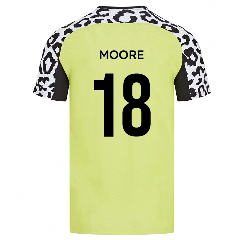 Danxen Hombre Camiseta Isaac Moore #18 Amarillo Fluorescente 1ª Equipación 2025/26 La Camisa México