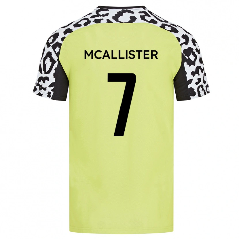Danxen Hombre Camiseta Kyle Mcallister #7 Amarillo Fluorescente 1ª Equipación 2025/26 La Camisa México
