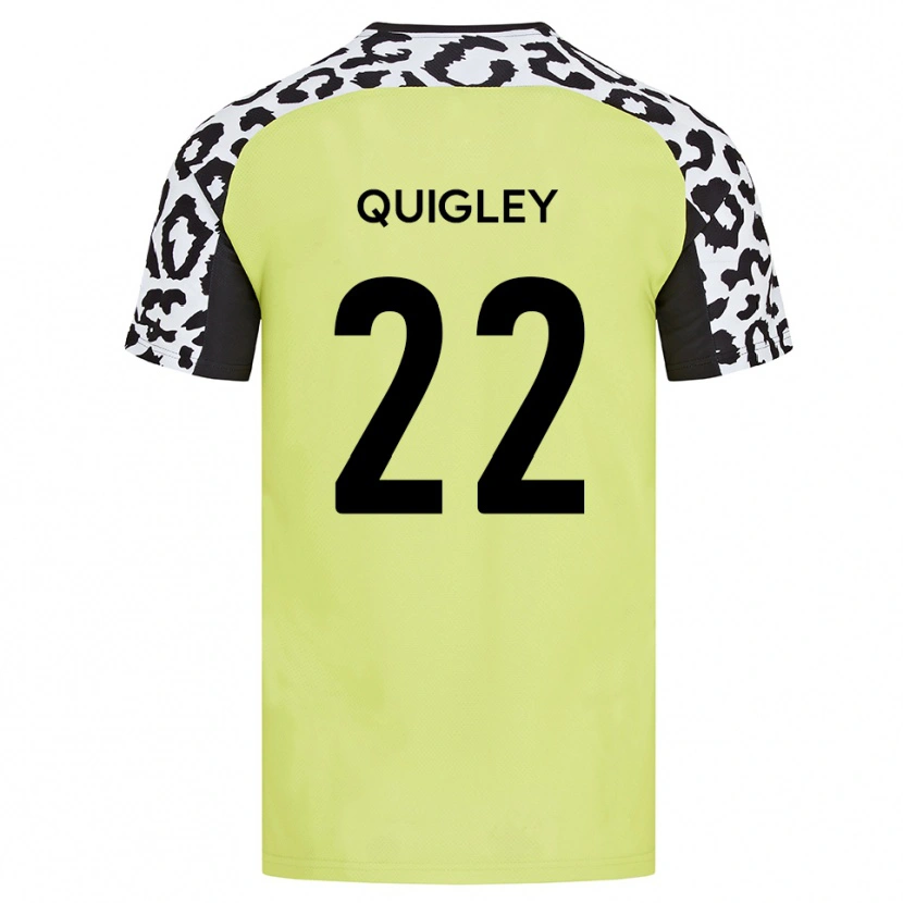 Danxen Hombre Camiseta Joe Quigley #22 Amarillo Fluorescente 1ª Equipación 2025/26 La Camisa México