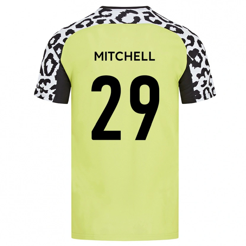 Danxen Hombre Camiseta Kairo Mitchell #29 Amarillo Fluorescente 1ª Equipación 2025/26 La Camisa México