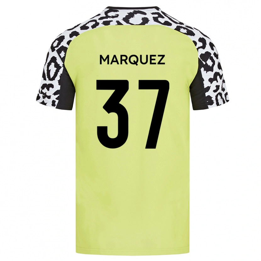 Danxen Hombre Camiseta Jose Marquez #37 Amarillo Fluorescente 1ª Equipación 2025/26 La Camisa México
