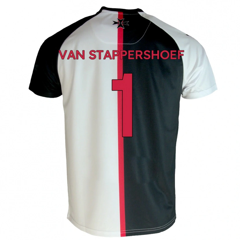 Danxen Hombre Camiseta Jordi Van Stappershoef #1 Blanco Negro 1ª Equipación 2025/26 La Camisa México