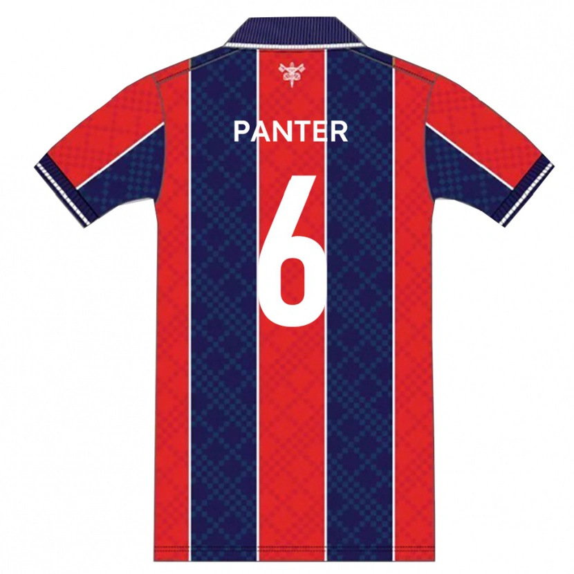 Danxen Hombre Camiseta Corey Panter #6 Rojo Azul Marino 1ª Equipación 2025/26 La Camisa México