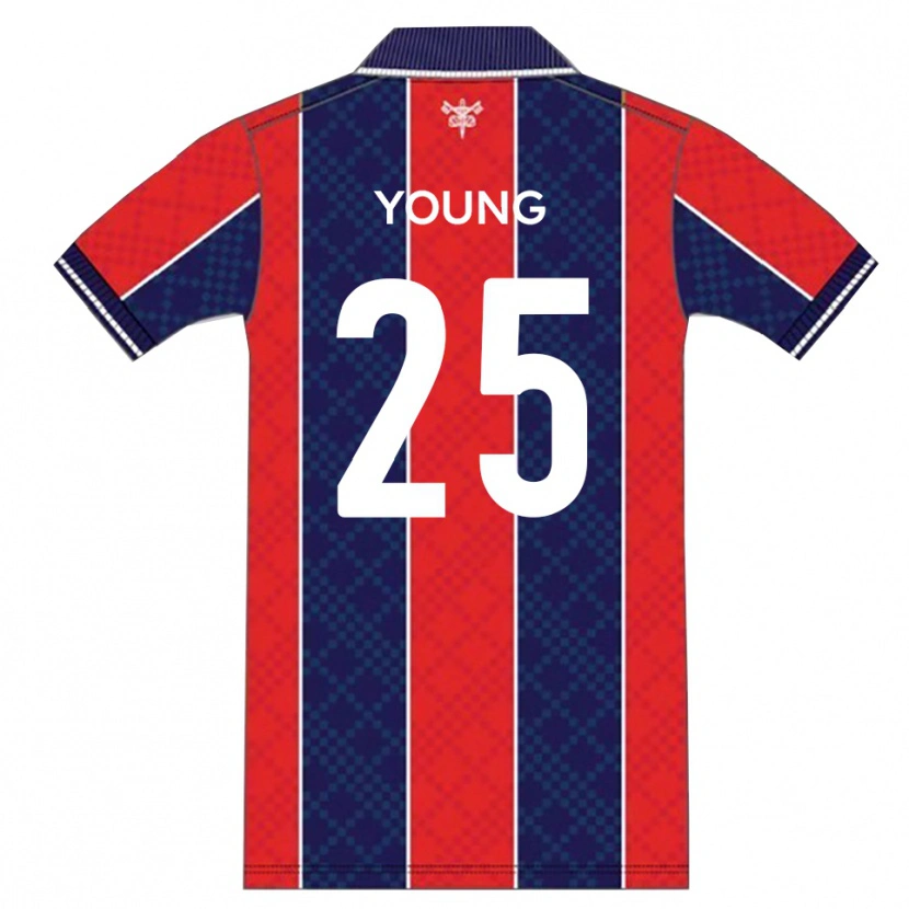 Danxen Hombre Camiseta Reggie Young #25 Rojo Azul Marino 1ª Equipación 2025/26 La Camisa México