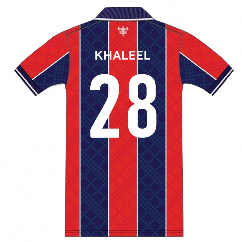 Danxen Hombre Camiseta Rafiq Khaleel #28 Rojo Azul Marino 1ª Equipación 2025/26 La Camisa México