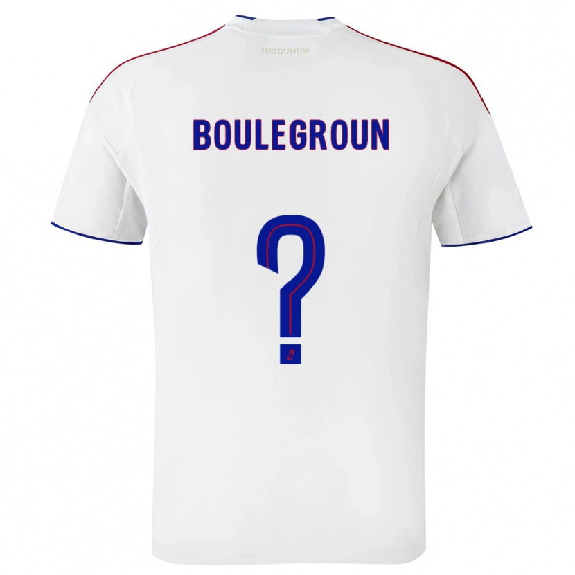 Danxen Hombre Camiseta Hocine Boulegroun #0 Blanco Rojo 1ª Equipación 2025/26 La Camisa México