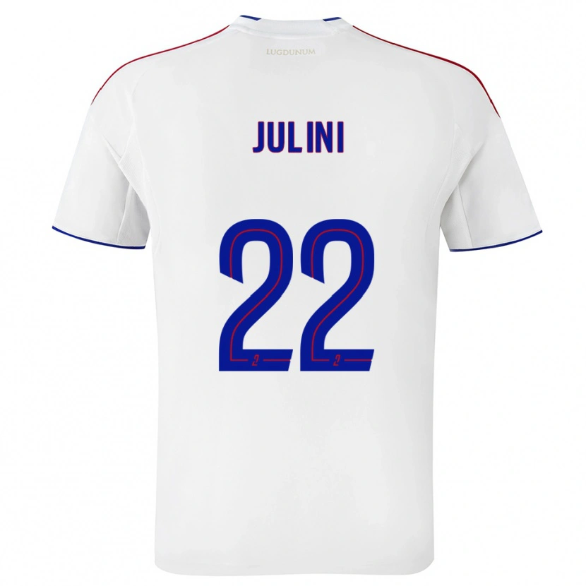 Danxen Hombre Camiseta Sally Julini #22 Blanco Rojo 1ª Equipación 2025/26 La Camisa México