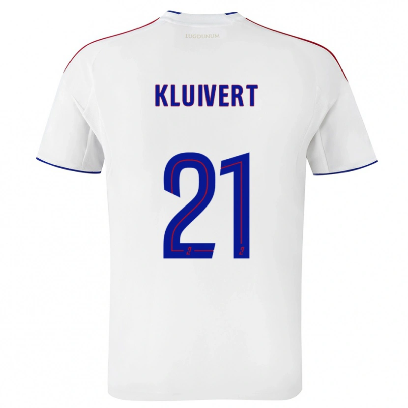 Danxen Hombre Camiseta Ruben Kluivert #21 Blanco Rojo 1ª Equipación 2025/26 La Camisa México