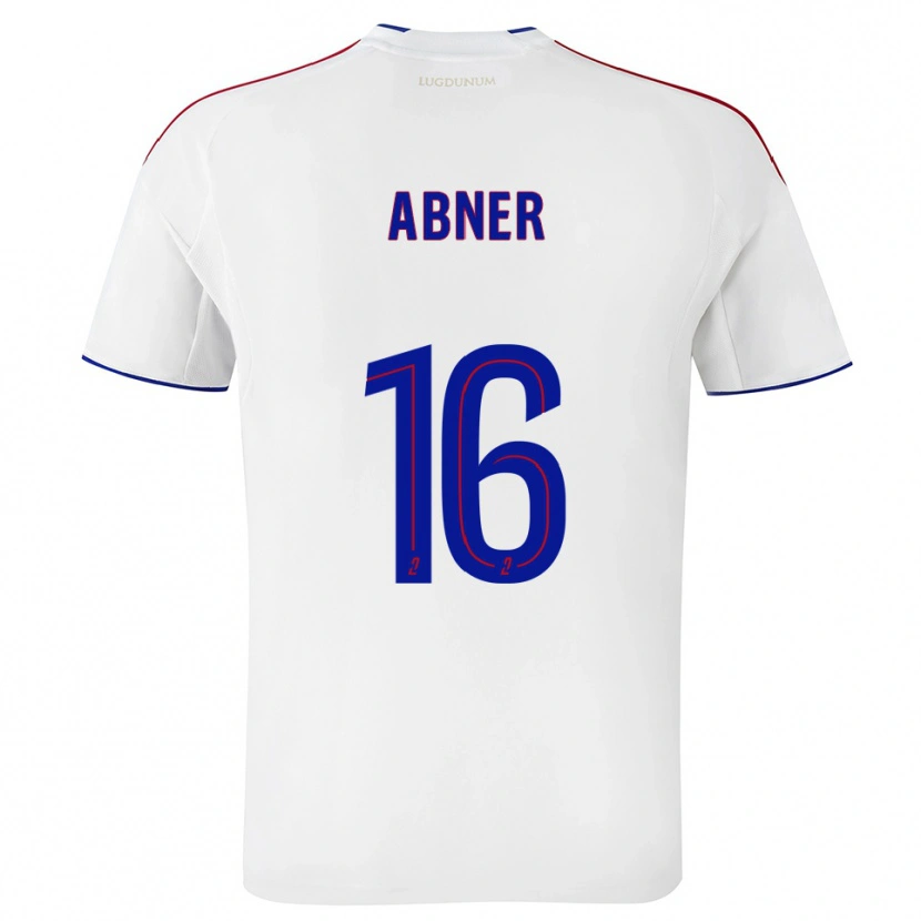 Danxen Hombre Camiseta Abner #16 Blanco Rojo 1ª Equipación 2025/26 La Camisa México