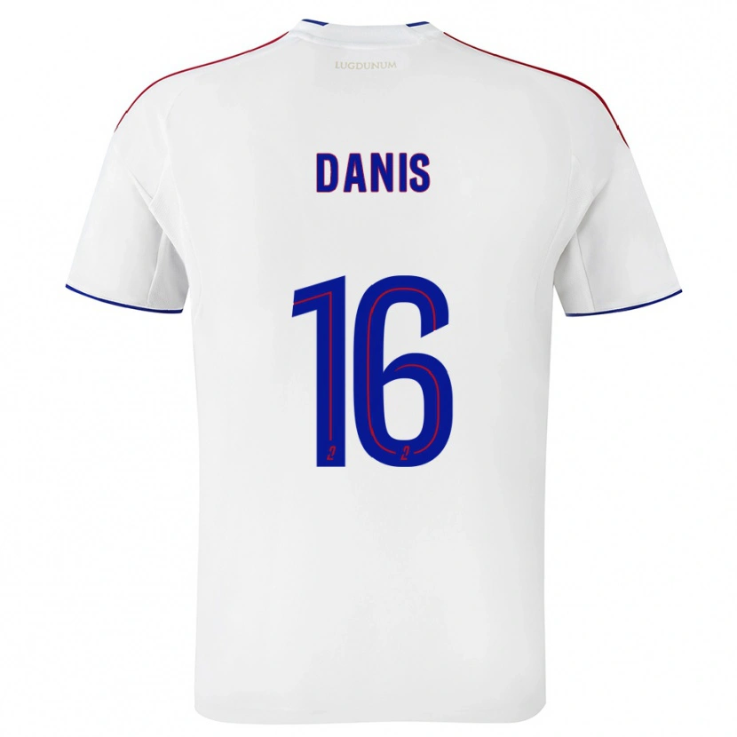 Danxen Hombre Camiseta Adrien Danis #16 Blanco Rojo 1ª Equipación 2025/26 La Camisa México