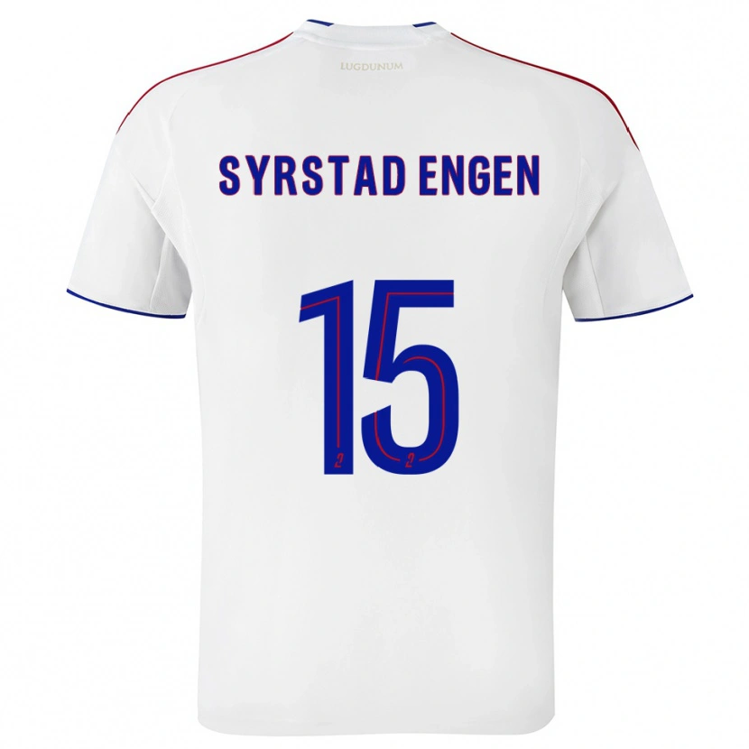 Danxen Hombre Camiseta Ingrid Syrstad Engen #15 Blanco Rojo 1ª Equipación 2025/26 La Camisa México