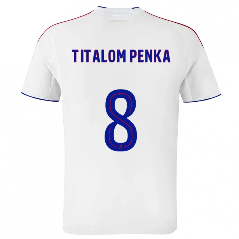 Danxen Hombre Camiseta Edwin Titalom Penka #8 Blanco Rojo 1ª Equipación 2025/26 La Camisa México