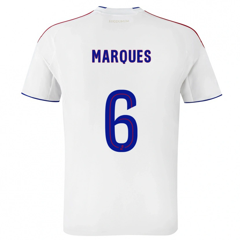 Danxen Hombre Camiseta Joss Marques #6 Blanco Rojo 1ª Equipación 2025/26 La Camisa México
