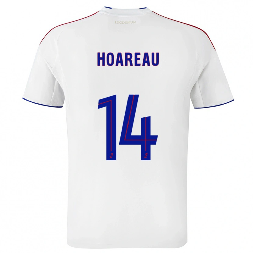 Danxen Hombre Camiseta Mathieu Hoareau #14 Blanco Rojo 1ª Equipación 2025/26 La Camisa México