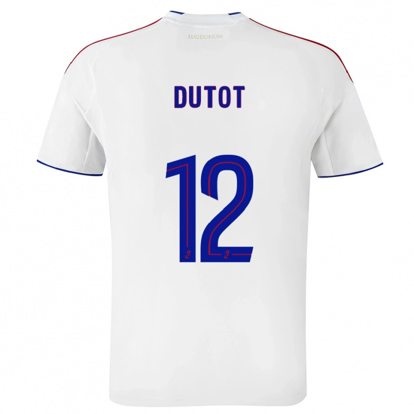 Danxen Hombre Camiseta Timothée Dutot #12 Blanco Rojo 1ª Equipación 2025/26 La Camisa México